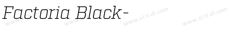 Factoria Black字体转换